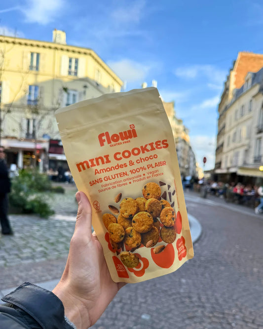 Mini Cookies Sans Gluten Amandes & Chocolat Flowi | -33% de sucre