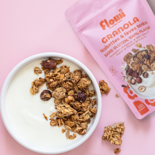 Granola Sans Gluten Avoine, Noisette & Fève Tonka | -55% de sucre