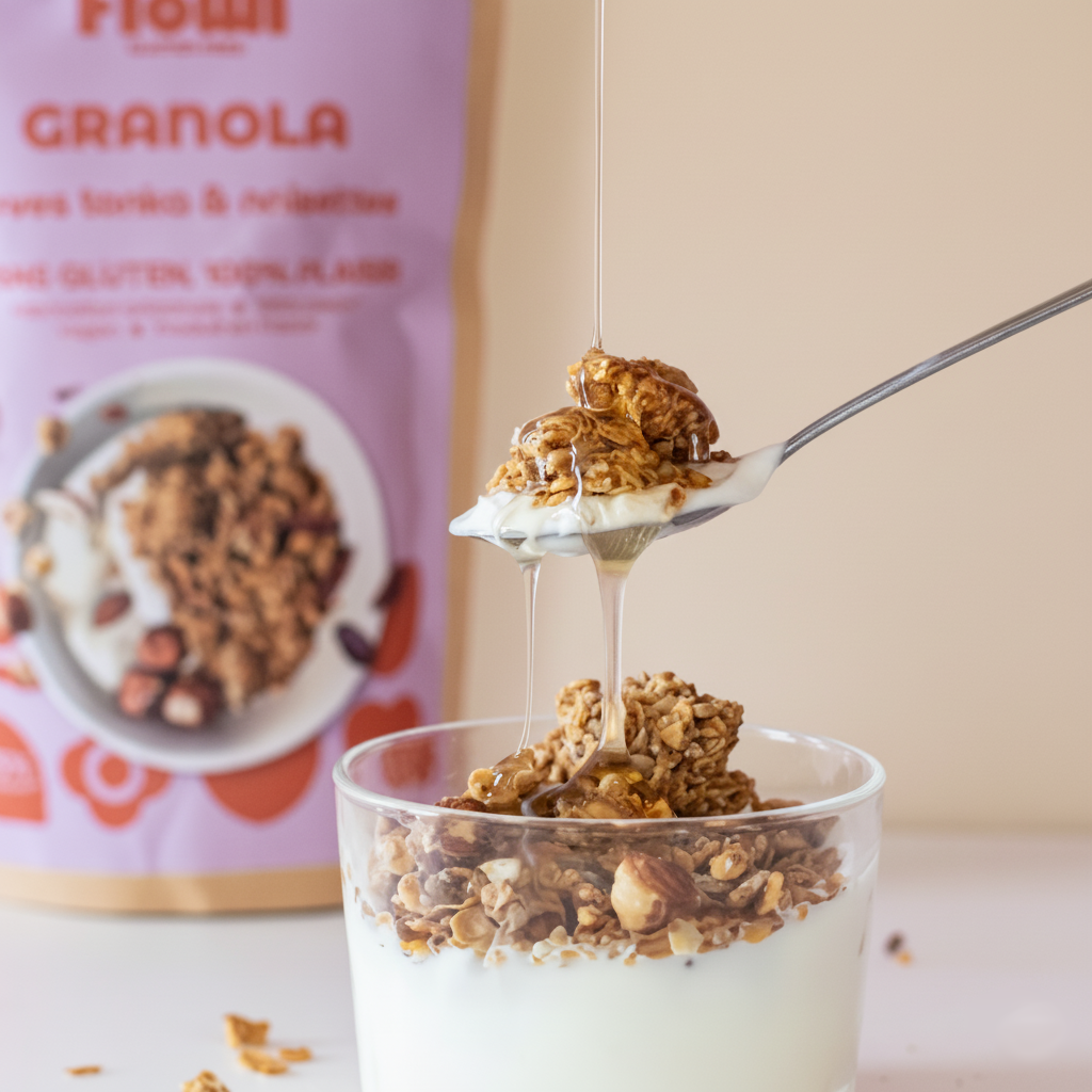 Granola Sans Gluten Avoine, Noisette & Fève Tonka | -55% de sucre