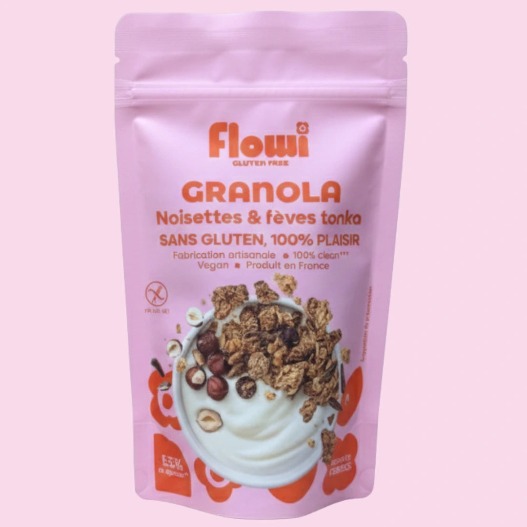 Granola Sans Gluten Avoine, Noisette & Fève Tonka | -55% de sucre