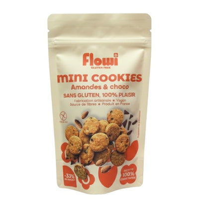 Mini Cookies Sans Gluten Amandes & Chocolat Flowi | -33% de sucre